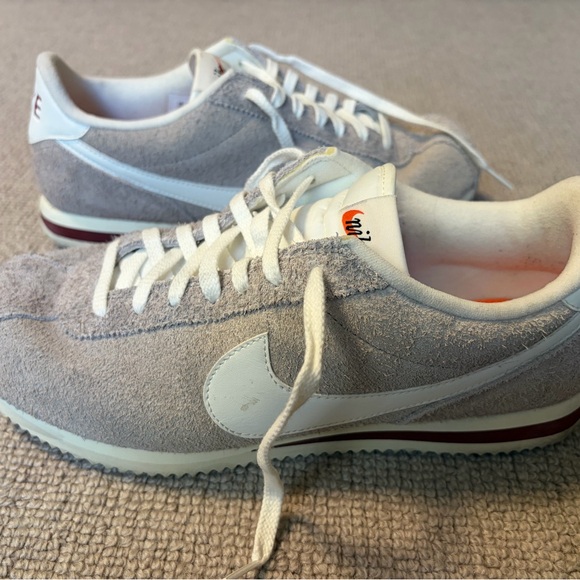 Nike Suede Gray and White Cortez Sneakers (Size 10) - Picture 6 of 10